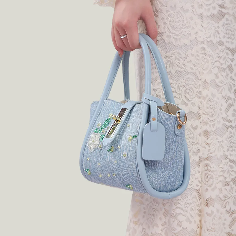Carit&Koty PU Handbag Regular Women's Blue-4