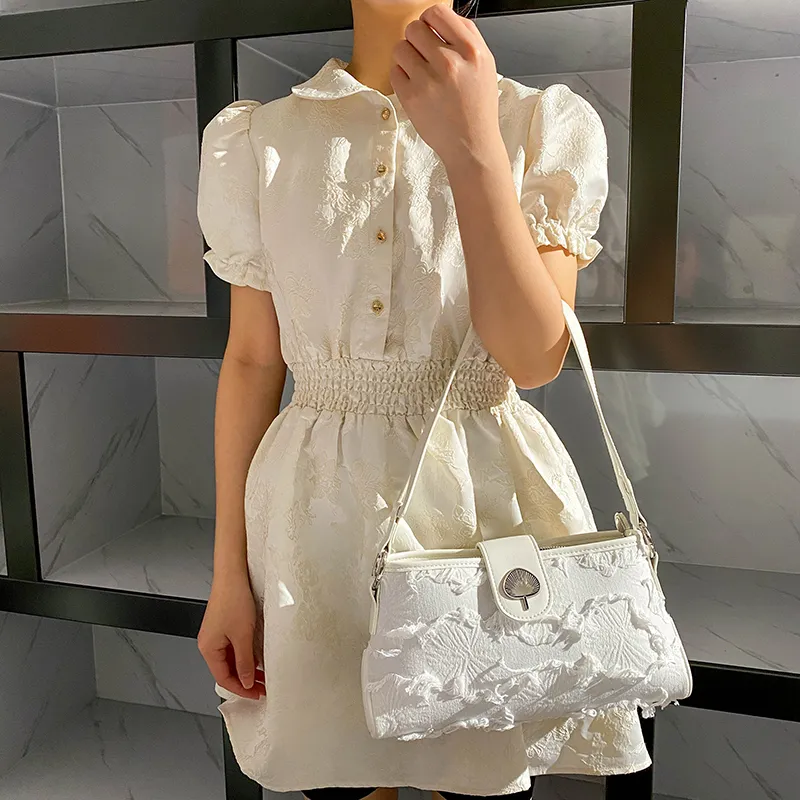 Carit&Koty Polyurethane Synthetic Leather Fabric Bonded Shoulder Bag Regular Women's White-7
