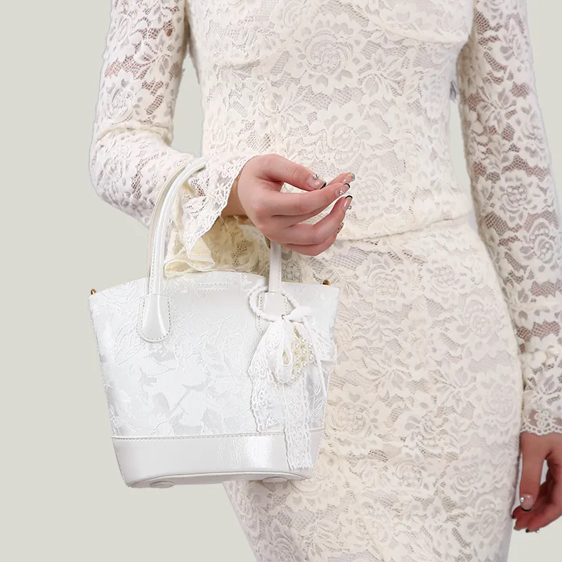 Carit&Koty PU Handbag Regular Women's White-5