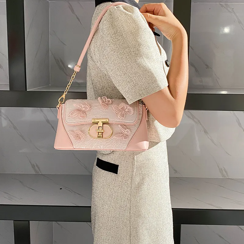 Carit&Koty Polyurethane Synthetic Leather Handbag Shoulder Bag Crossbody Bag Medium Size Women's Pink White Black-14
