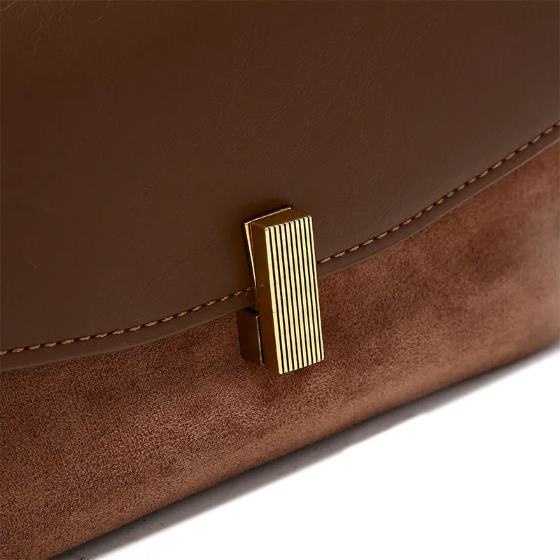 Carit&Koty Polyurethane Synthetic Leather Shoulder Bag Women's Coffee-4