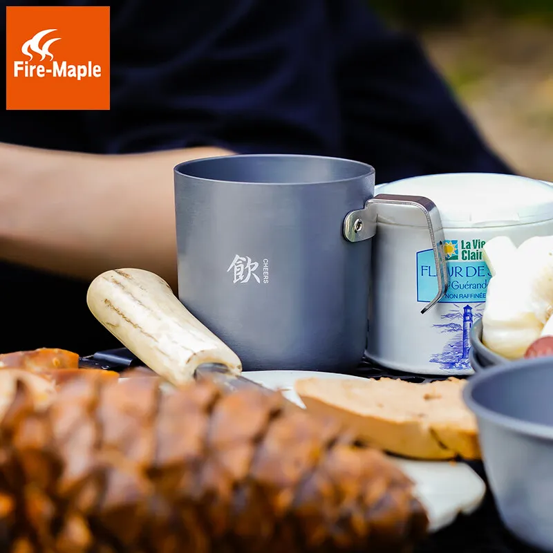 FIRE-MAPLE Outdoor Water Equipment Water Container 330ml Camping Aluminum Stainless Steel 80mm*107mm-3