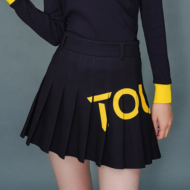 EUROPEAN TOUR Casual Short Skirts Fall Women's Black-9
