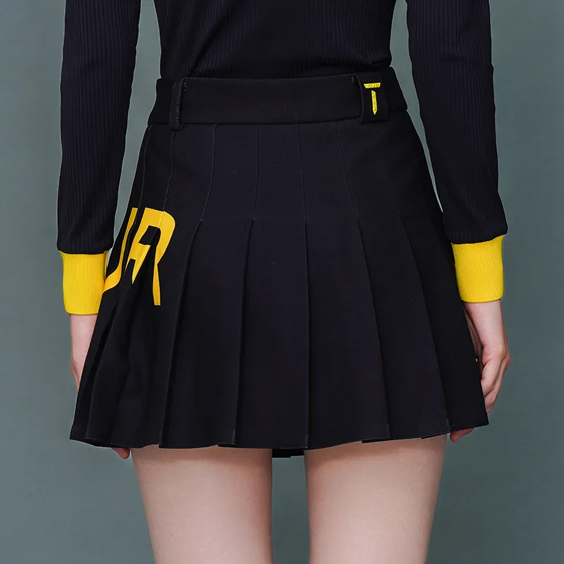 EUROPEAN TOUR Casual Short Skirts Fall Women's Black-8