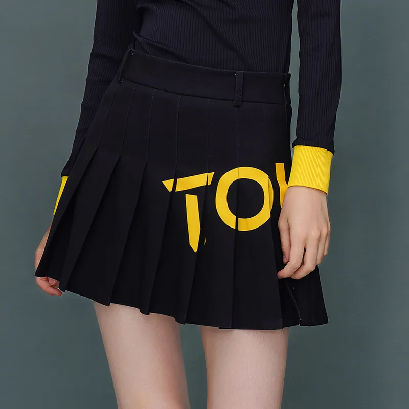 EUROPEAN TOUR Casual Short Skirts Fall Women's Black-6