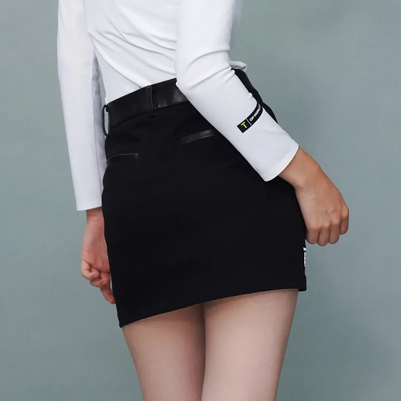 EUROPEAN TOUR Casual Short Skirts Fall Women's Black-7