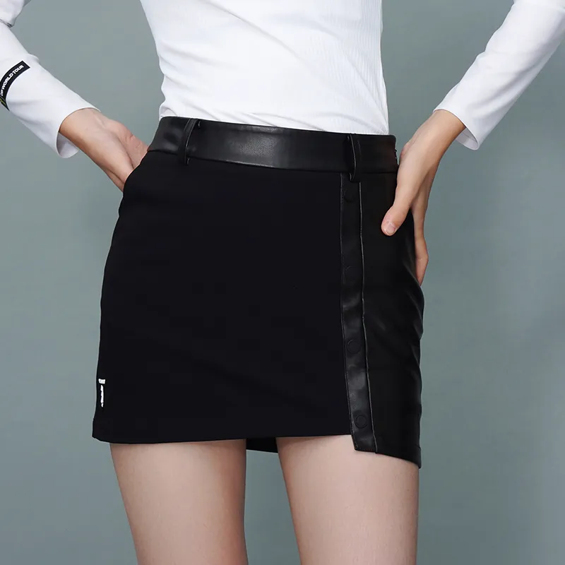 EUROPEAN TOUR Casual Short Skirts Fall Women's Black-5