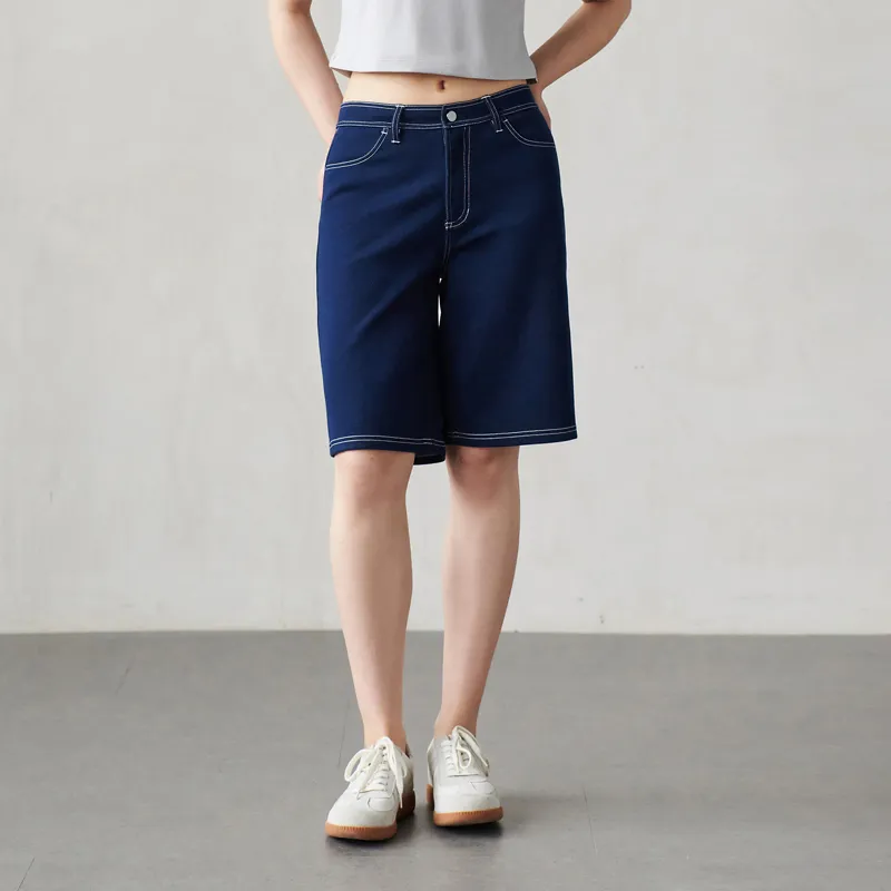 YLI Denim Shorts Women's Denim Blue-2