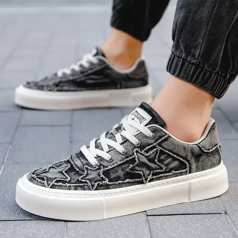 Skate Park Anti-Slip And Wear-Resistant Height Increasing Low-Top Skateboard Shoes Men's-18