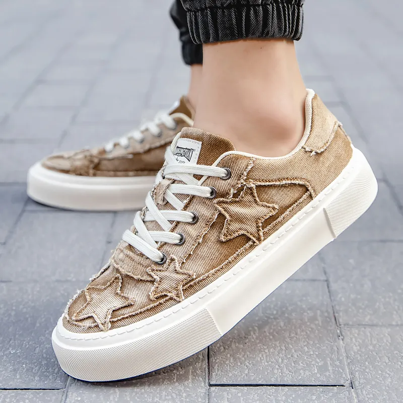 Skate Park Anti-Slip And Wear-Resistant Height Increasing Low-Top Skateboard Shoes Men's-31