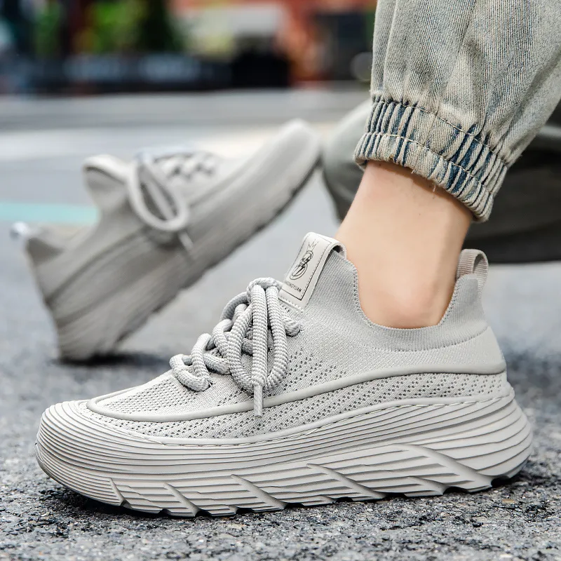 Skate Park Height Increasing Wear-Resistant Low-Top Running Shoes Men's-16