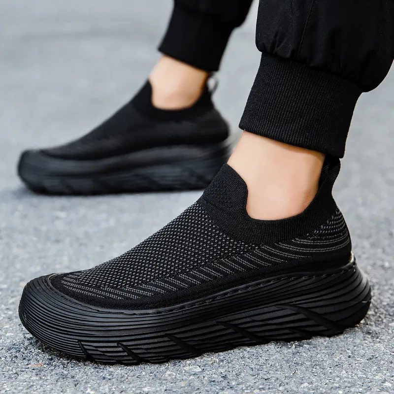Skate Park Height Increasing Anti Slip And Wear Resistant Low Top Casual Shoes Men's-17