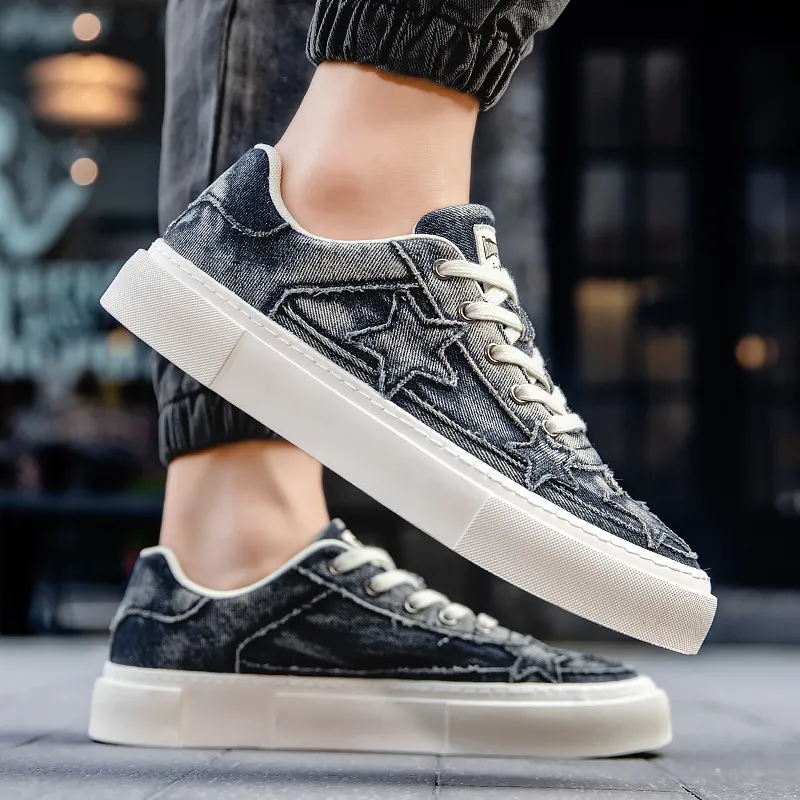 Skate Park Anti-Slip And Wear-Resistant Height Increasing Low-Top Skateboard Shoes Men's-11