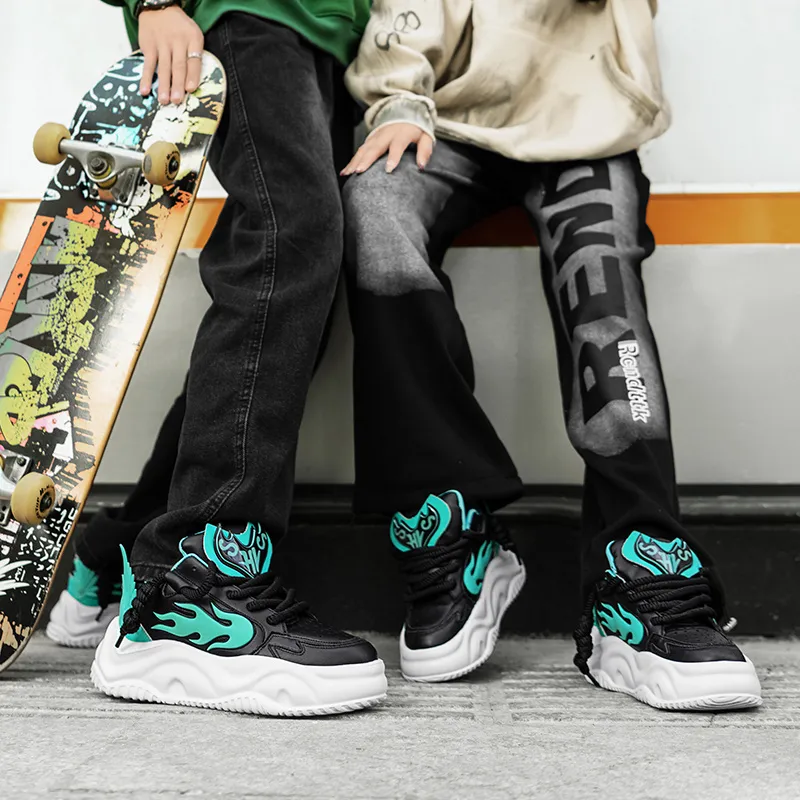 Skate Park Low-Top Puffy Shoes Skateboard Shoes Unisex-17
