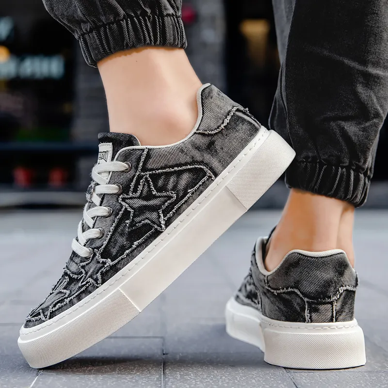 Skate Park Anti-Slip And Wear-Resistant Height Increasing Low-Top Skateboard Shoes Men's-21