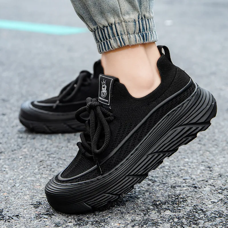 Skate Park Height Increasing Wear-Resistant Low-Top Running Shoes Men's-9