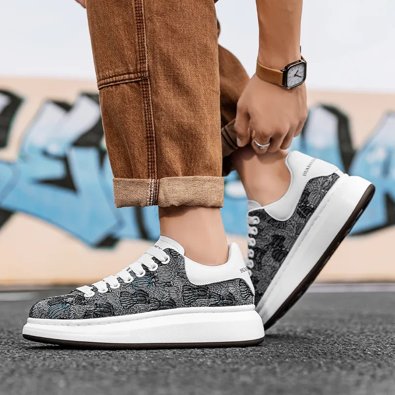 Skate Park Height Increasing Low-Top Skateboard Shoes Men's-9