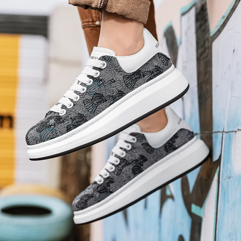 Skate Park Height Increasing Low-Top Skateboard Shoes Men's-12