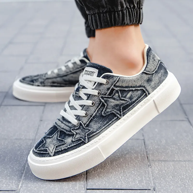 Skate Park Anti-Slip And Wear-Resistant Height Increasing Low-Top Skateboard Shoes Men's-8