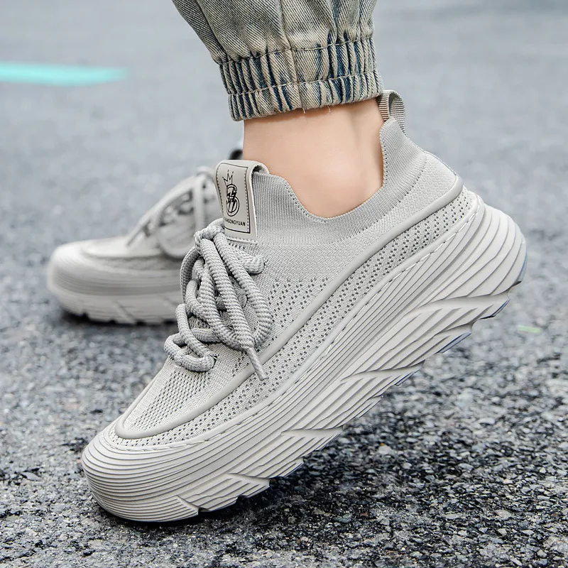 Skate Park Height Increasing Wear-Resistant Low-Top Running Shoes Men's-20