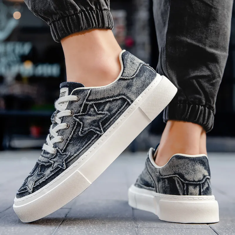 Skate Park Anti-Slip And Wear-Resistant Height Increasing Low-Top Skateboard Shoes Men's-10