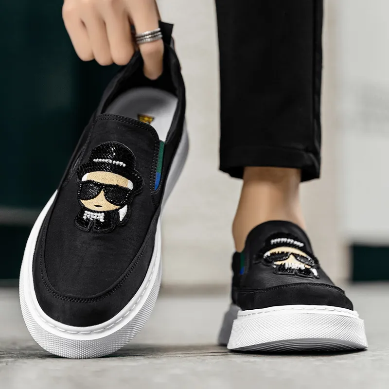 Skate Park Low-Top Skateboard Shoes Men's Black-5