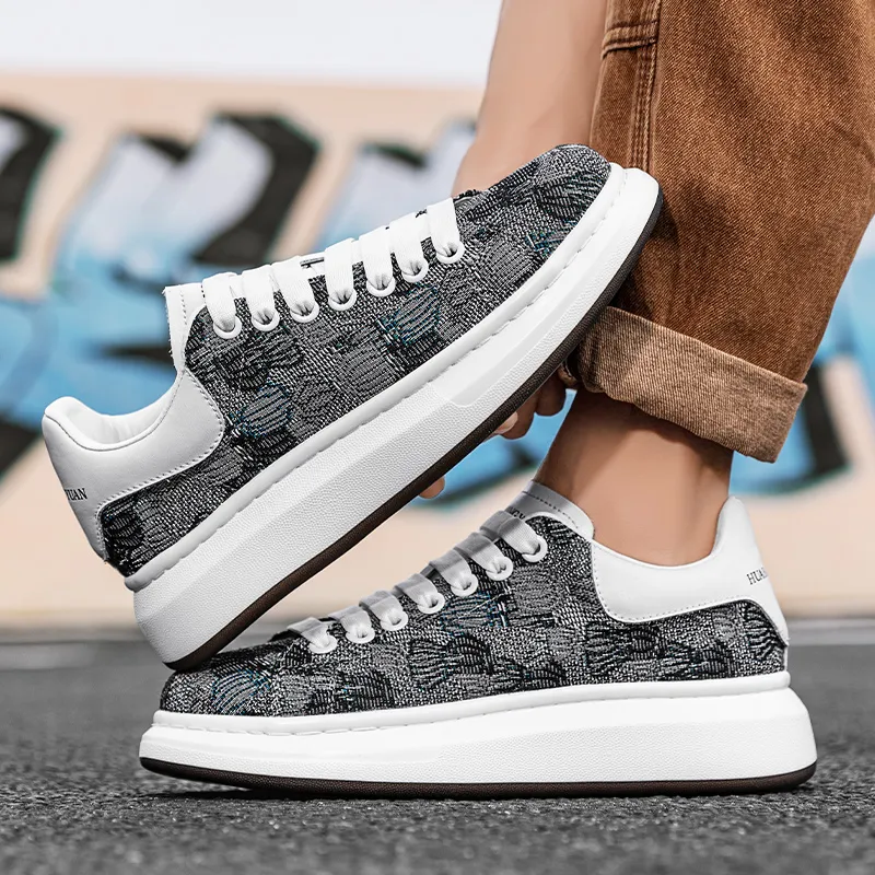 Skate Park Height Increasing Low-Top Skateboard Shoes Men's-6