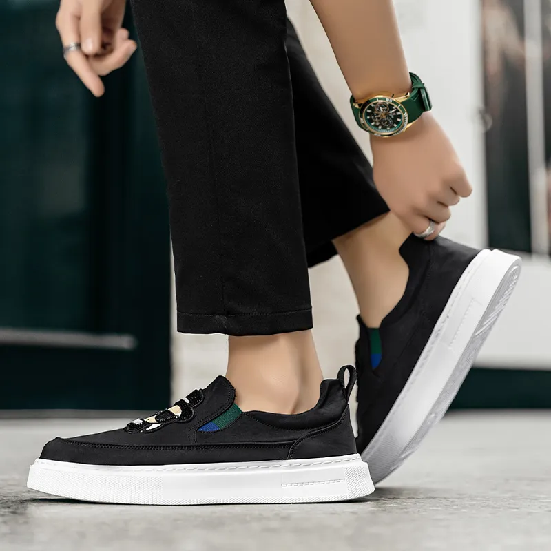 Skate Park Low-Top Skateboard Shoes Men's Black-4