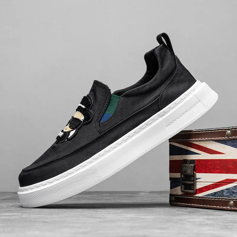 Skate Park Low-Top Skateboard Shoes Men's Black-7