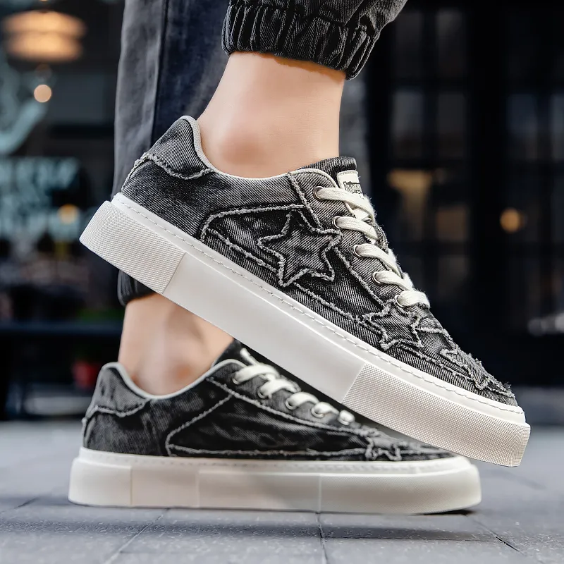 Skate Park Anti-Slip And Wear-Resistant Height Increasing Low-Top Skateboard Shoes Men's-22