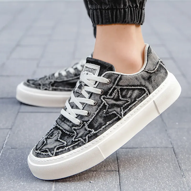 Skate Park Anti-Slip And Wear-Resistant Height Increasing Low-Top Skateboard Shoes Men's-19