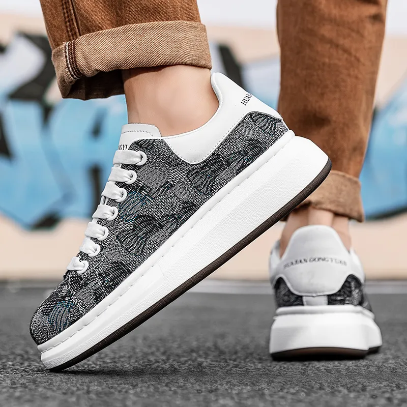 Skate Park Height Increasing Low-Top Skateboard Shoes Men's-8