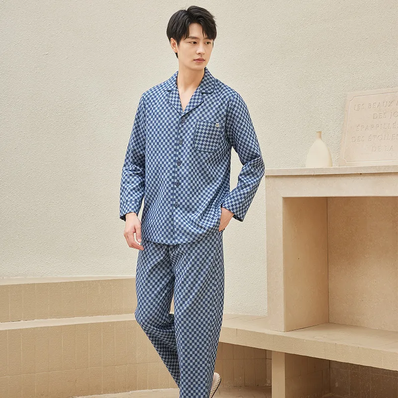 MB Pajama Set Men's Planet Blue-1