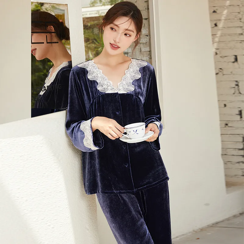 MB Pajama Set Women's Midnight Blue-1