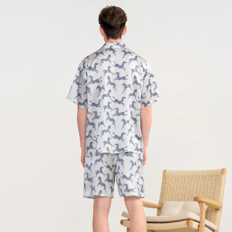 MB Pajama Set Men's Light Silver Gray-1