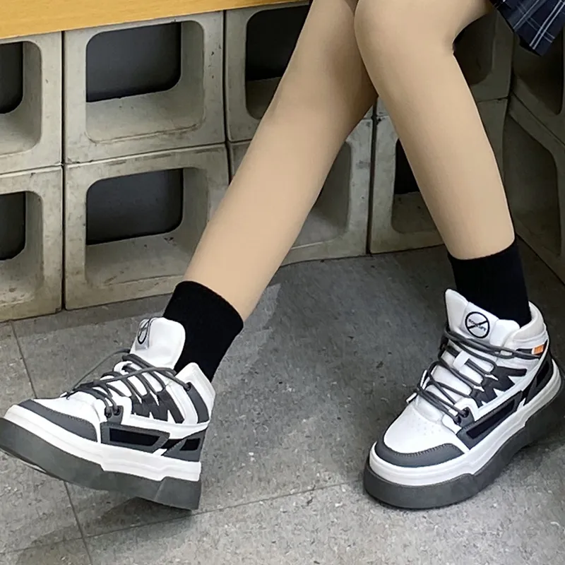 NOCOPY Warm Anti-Slip And Wear-Resistant Height Increasing High-Top Skateboard Shoes Unisex-13