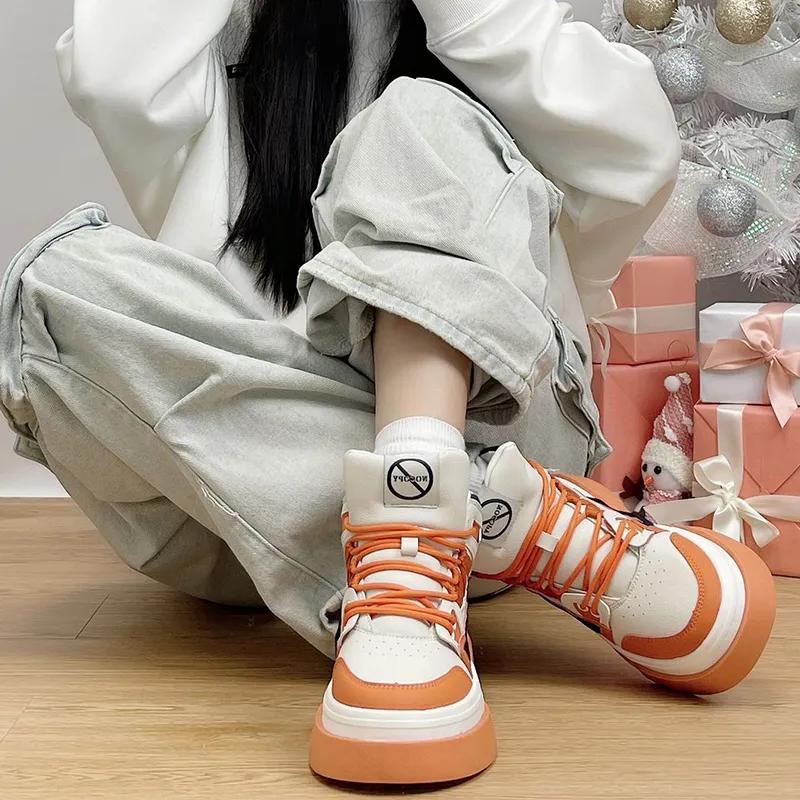 NOCOPY Warm Anti-Slip And Wear-Resistant Height Increasing High-Top Skateboard Shoes Unisex-3