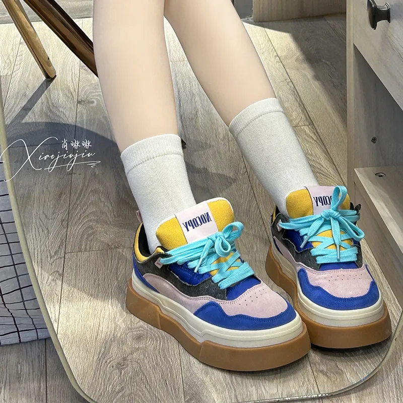 NOCOPY Anti-Slip And Wear-Resistant Height Increasing Low-Top Skateboard Shoes Unisex-24