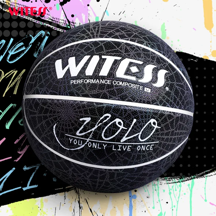 WITESS PU Basketball No. 7/Standard Training Reflective Unisex-8
