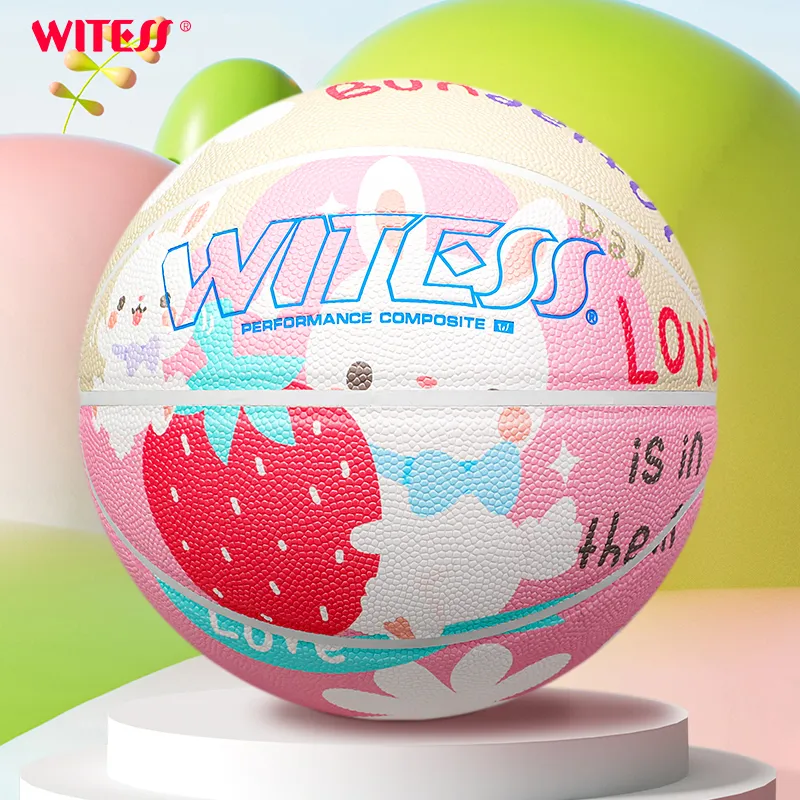 WITESS Eyewitness Series PU Basketball Pink Size 7 Training Unisex-10