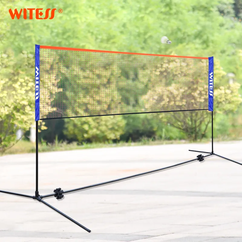 WITESS Foldable And Portable Badminton Nets Alloy Tube Indoor And Outdoor 2.1m 6.1 Beige-3