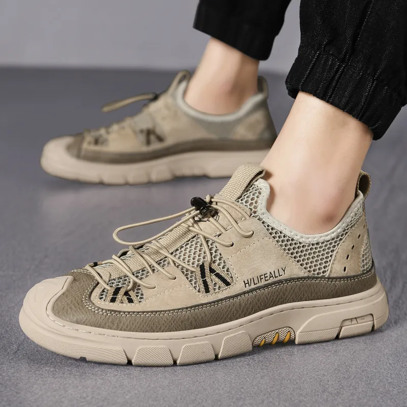 HLA Casual Shoes Men Low Top Sand/Black-13