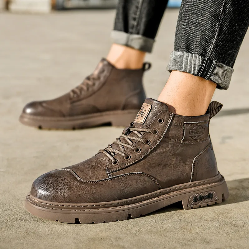 HLA High-Top Casual Shoes Men's-5