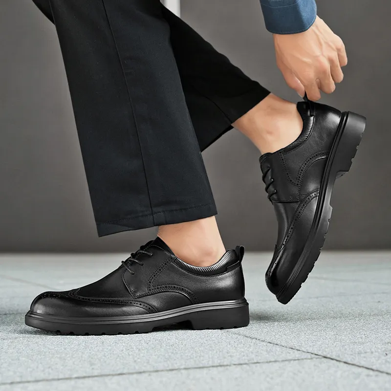 HLA Men's Casual Shoes Men Low Top Black-5