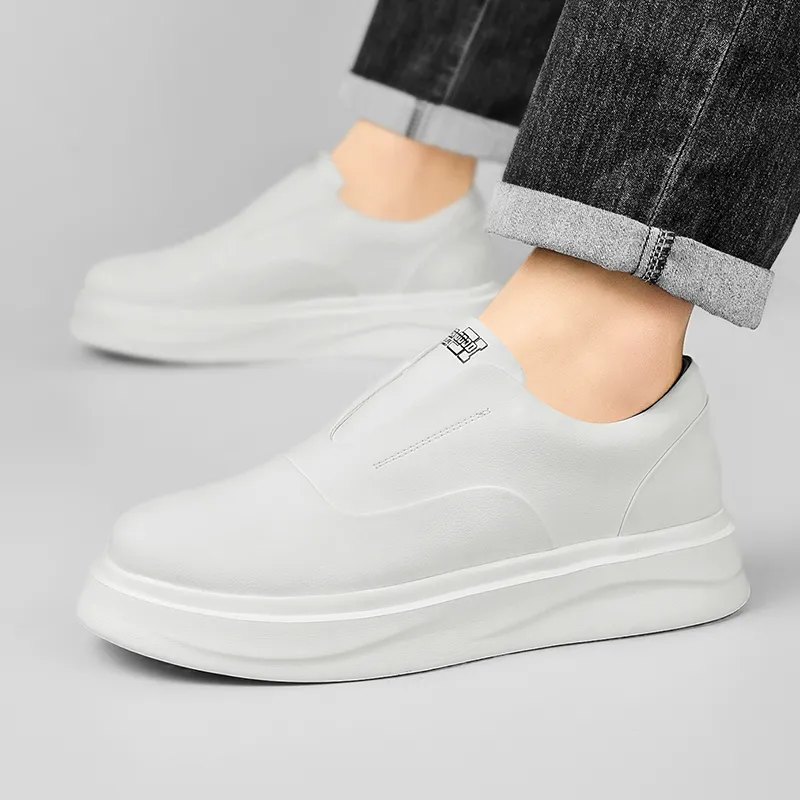 HLA Casual Shoes Men Low Top White Black-5