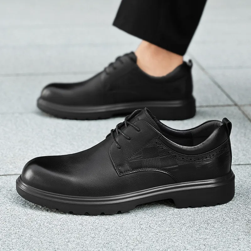 HLA Men's Casual Shoes Men Low Top Black-5