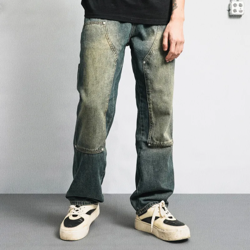 GNOMESHGH Jeans Unisex Yellow Mud Black-22