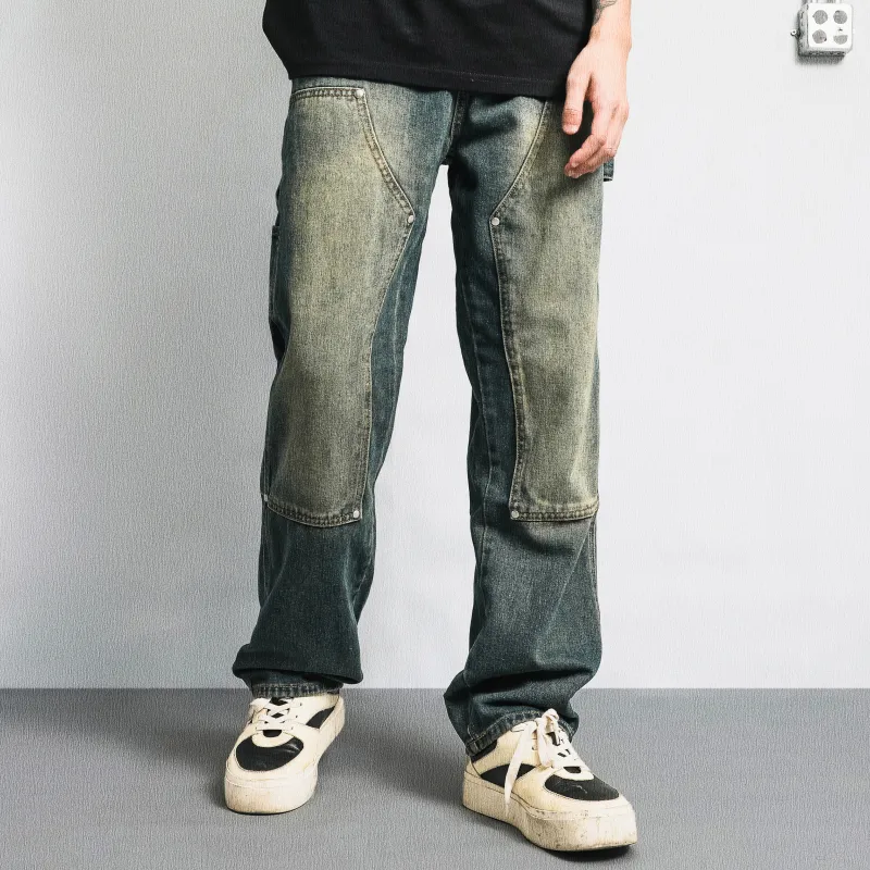GNOMESHGH Jeans Unisex Yellow Mud Black-23