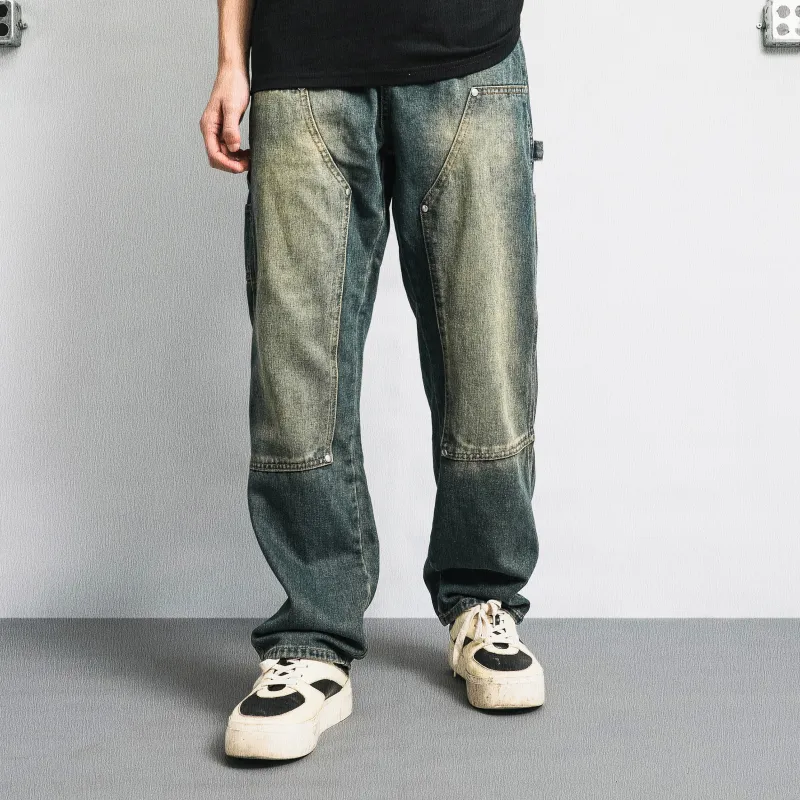 GNOMESHGH Jeans Unisex Yellow Mud Black-21