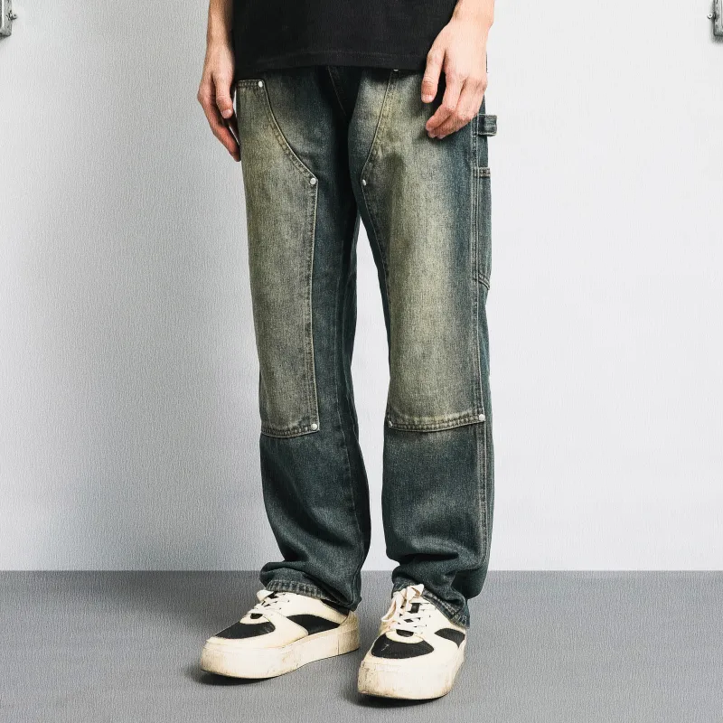 GNOMESHGH Jeans Unisex Yellow Mud Black-25